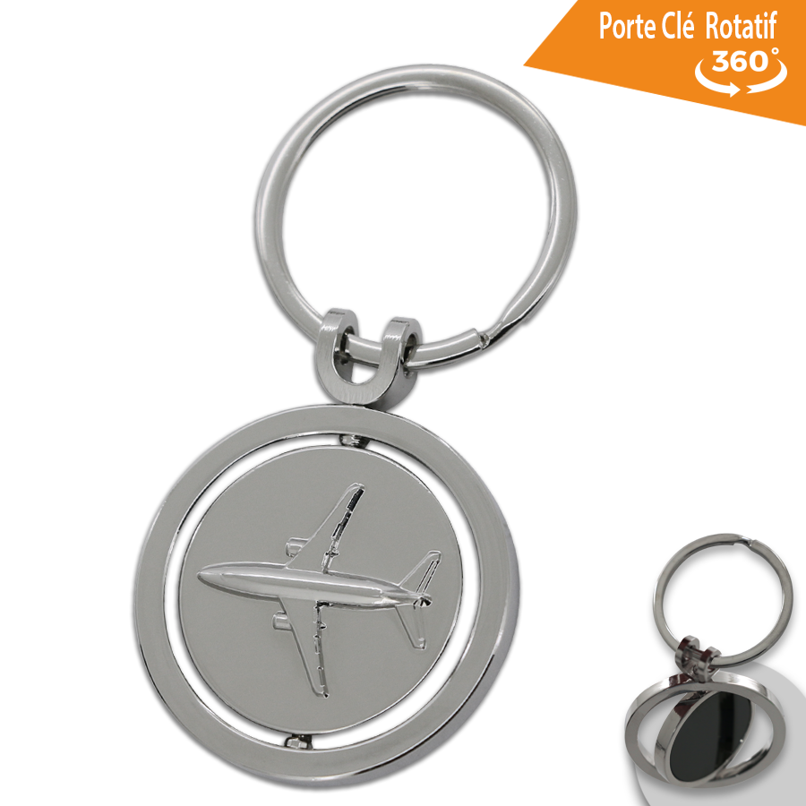 Porte-Clés Design Avion en Métal