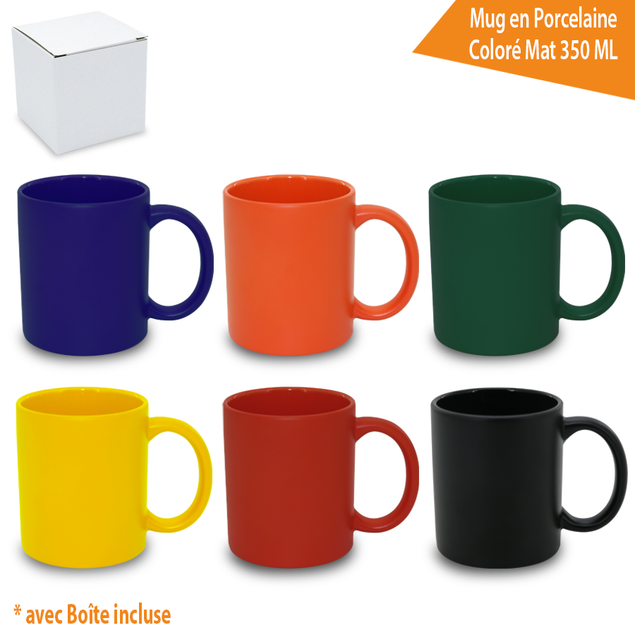 Mug en Porcelaine Coloré mat 350 ML