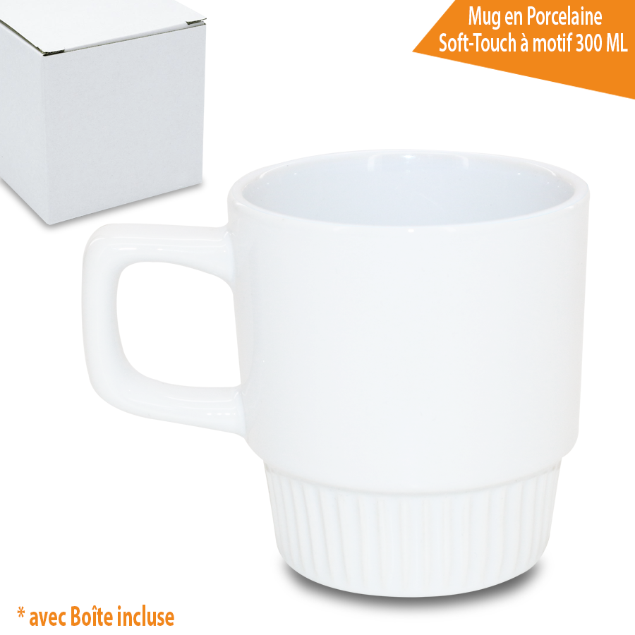 Mug en Porcelaine Soft-Touch à Motif 300 ML