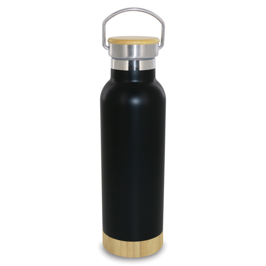 Thermos Bouteille Isotherme En Inox Et Bois 500 Ml