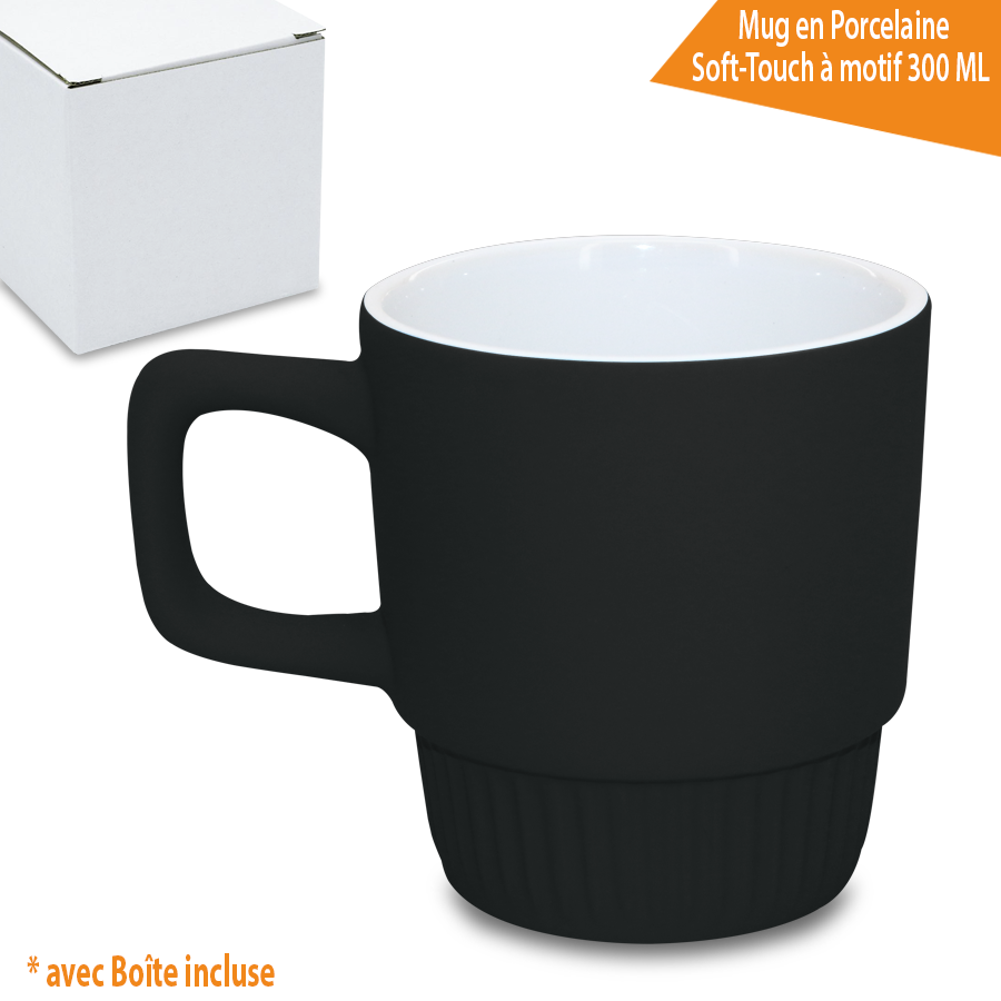 Mug en Porcelaine Soft-Touch à Motif 300 ML
