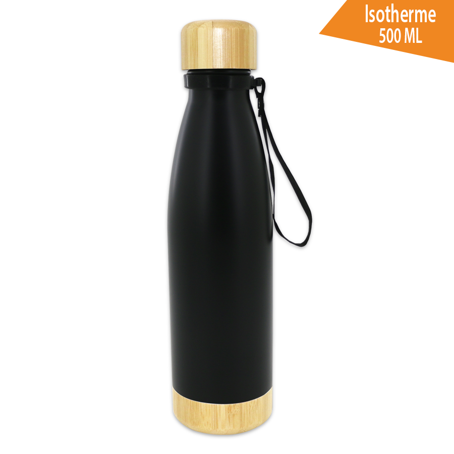 Thermos Bouteille Bois/Inox 500 ml