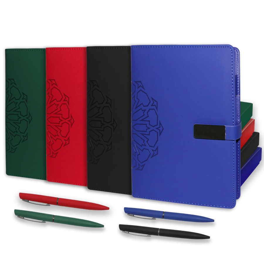Coffret Cadeau Fin d'annee Entreprise Notebook  arabesque Classeur & Stylo